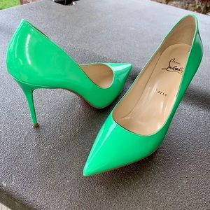 Used Christian Louboutin Lime Pigalle 100 sz 42